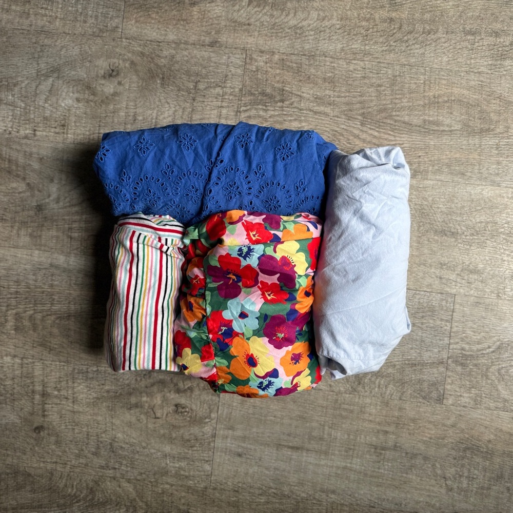 BLOOMING IN BLUE BUNDLE PLUS SIZE 3X 4X COLORFUL OVERSIZED FLOWY SUMMER COLORS